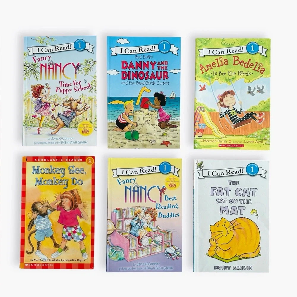 Level 1 I Can Read Books Lot of 6 Fancy Nancy Amelia Bedelia Danny Dinosaur